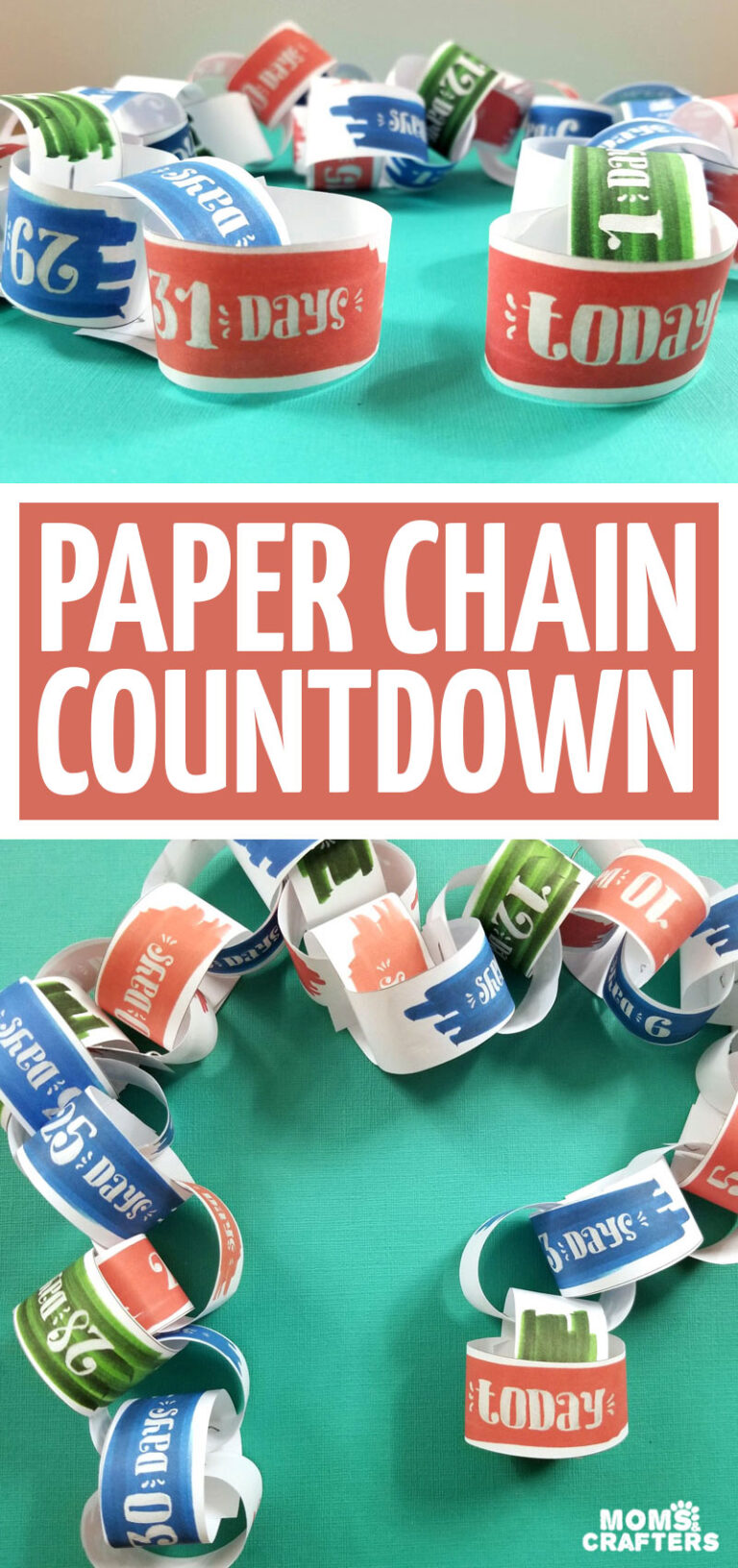 Free printable vacation countdown calendar Paper Chain