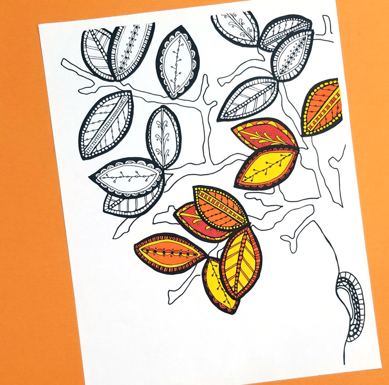 10 Fall Adult Coloring Pages to Celebrate the Season