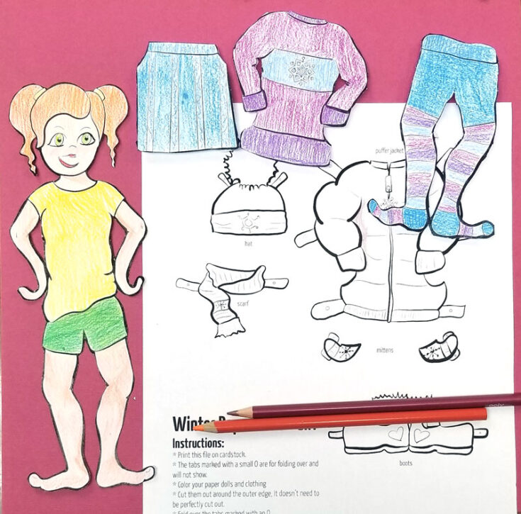 Paper Doll Printables Winter Clothing And Outerwear Moms And Crafters