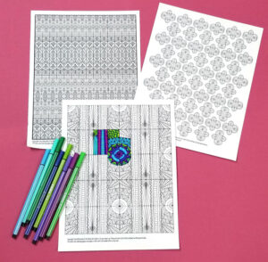 Free Printable Pattern Coloring Pages for Adults * Moms and Crafters