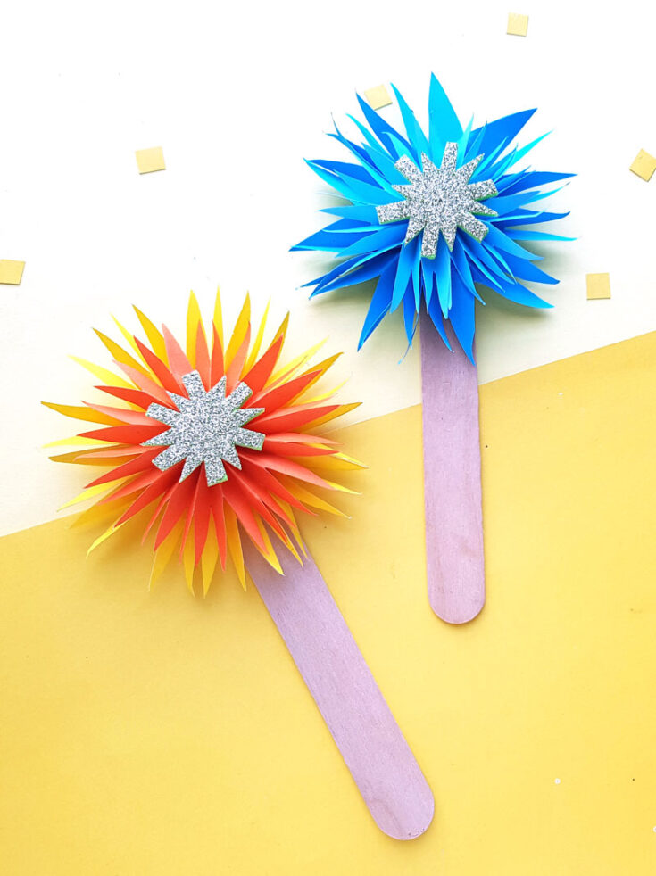 Paper Fireworks Craft - Perfect for New Year's or July 4th!