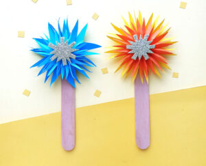 Paper Fireworks Craft - Perfect for New Year's or July 4th!