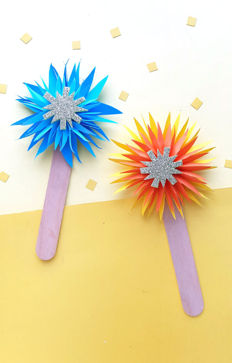 Paper Fireworks Craft - Perfect for New Year's or July 4th!