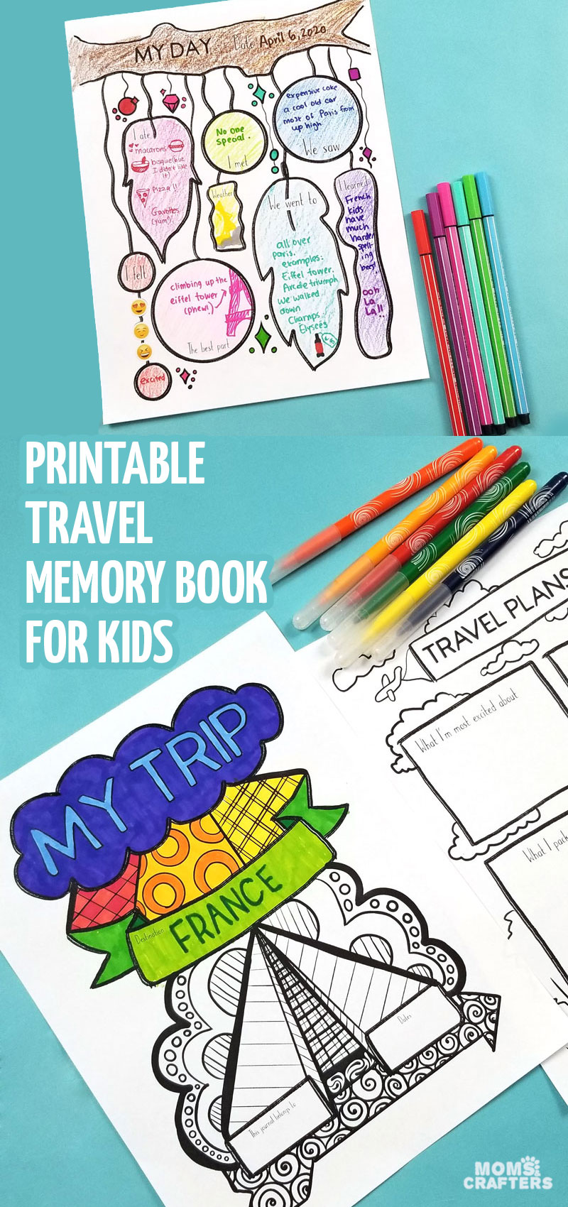 Oodles Most Awesome Travel Journal for Kids: Create A Travel Memory Book - Learn New Things - Do Fun Activities - Journaling, Drawing, Coloring