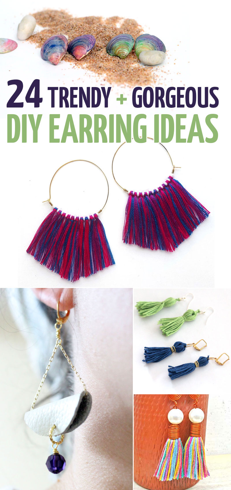 Earrings making at home/7 Cool DIY Earrings for college girls/How to make  Earrings for beginners 
