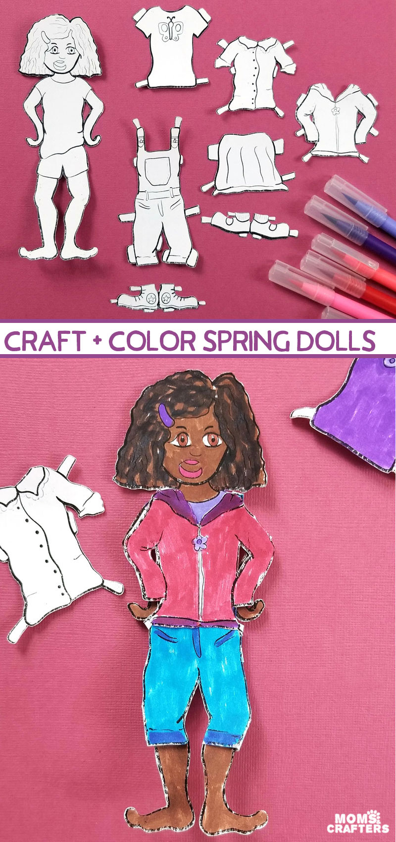 Paper Doll Templates for Spring Print & Craft! * Moms and Crafters