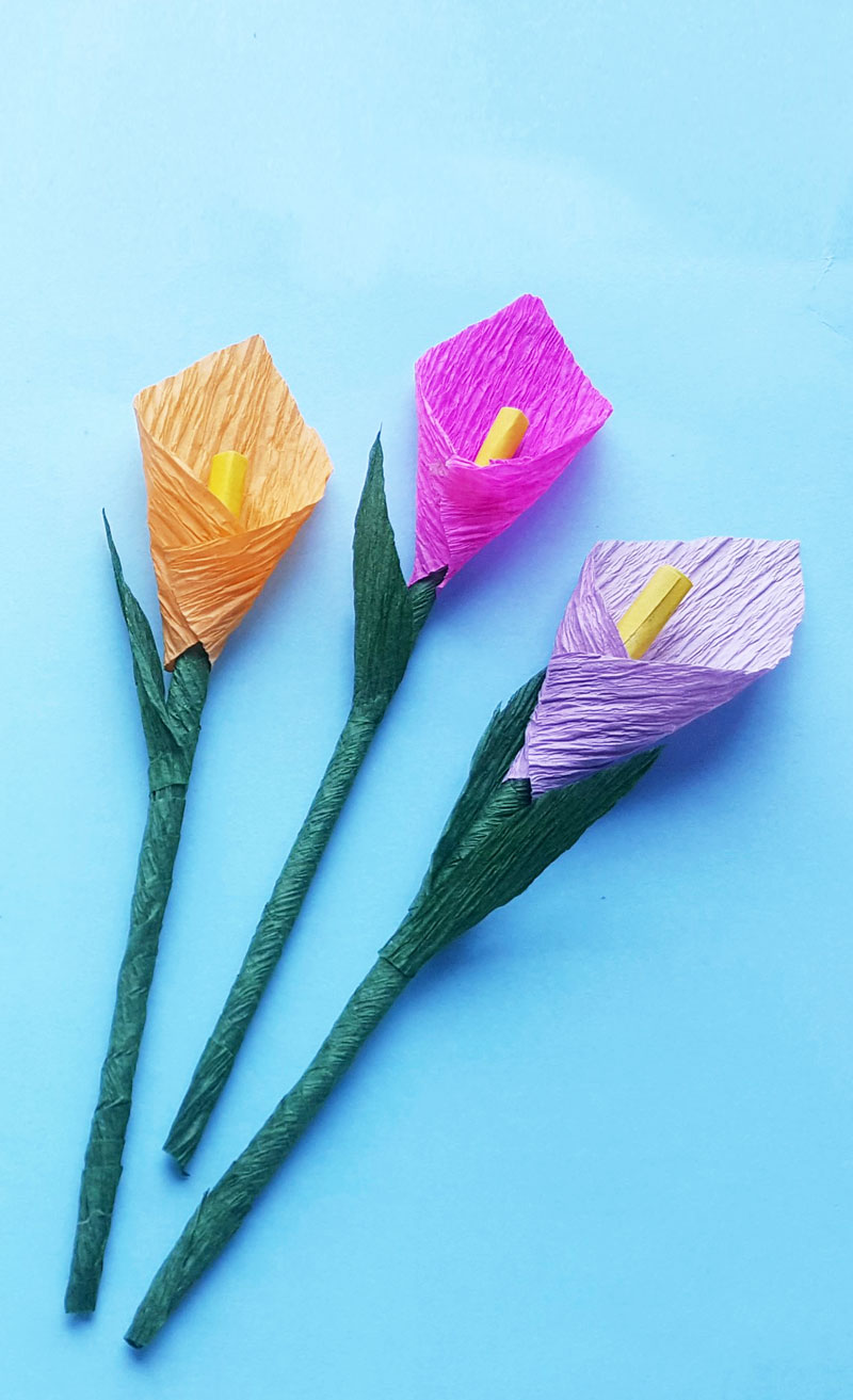 Paper Flowers - DIY White Single Leaf Flower, Very Easy Craft 