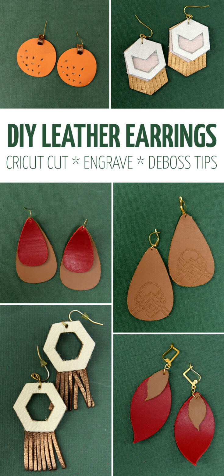 DIY Leather Earrings + Cricut Tips and Tricks * Moms and Crafters