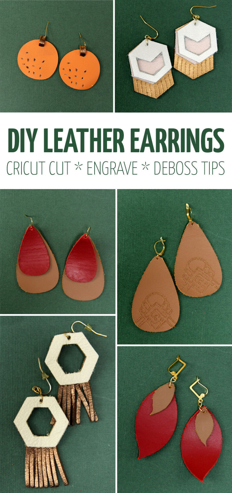 Diy Leather Earrings Cricut Tips And Tricks Moms And Crafters