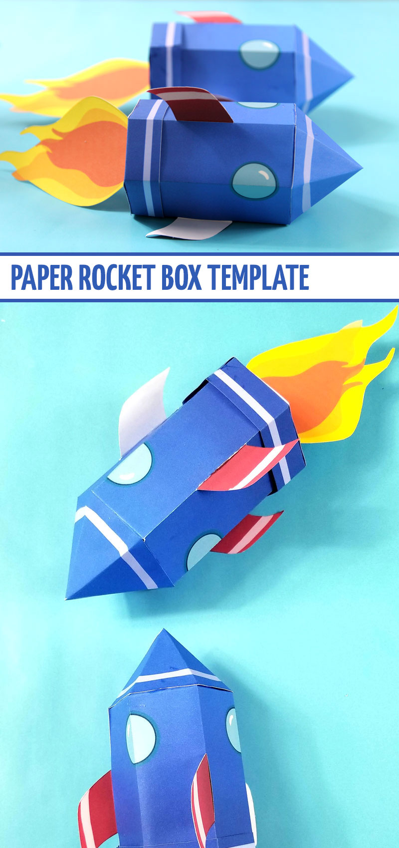 Paper Rocket Template for favor boxes or paper toys!