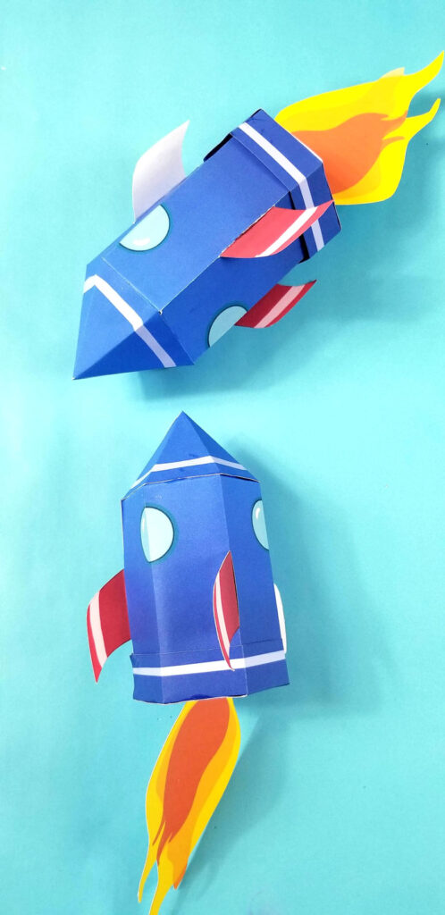 Paper Rocket Template - for favor boxes or paper toys!