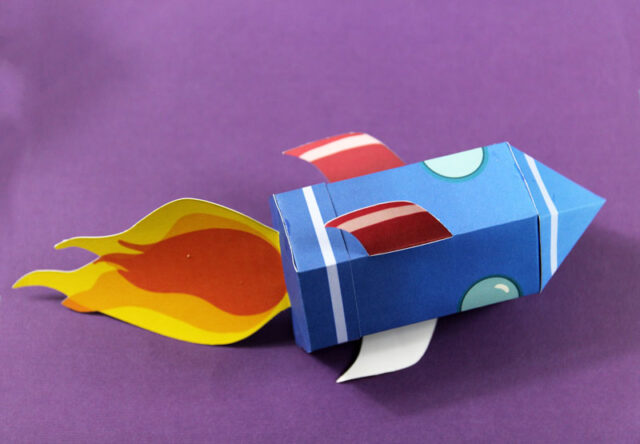 Paper Rocket Template - for favor boxes or paper toys!