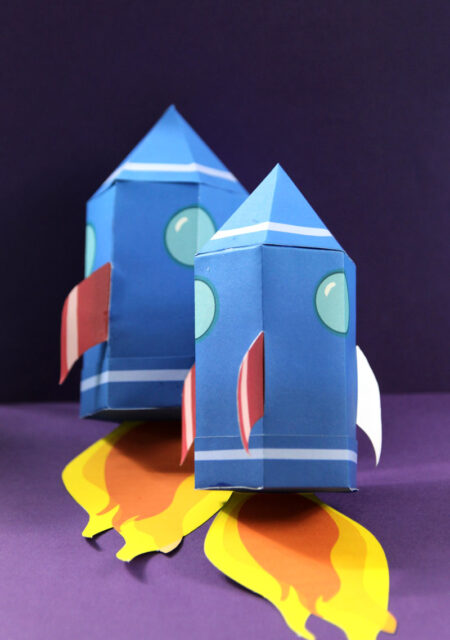 Paper Rocket Template - for favor boxes or paper toys!