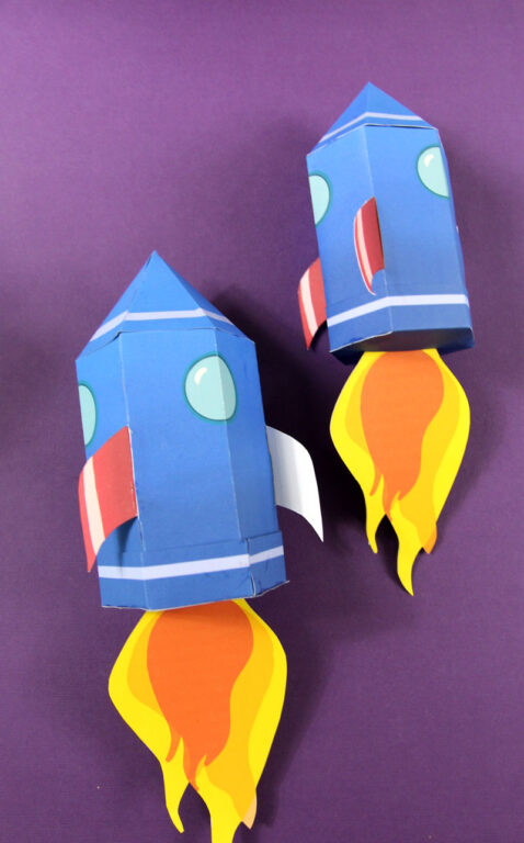 Paper Rocket Template - for favor boxes or paper toys!