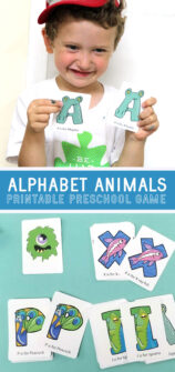 Alphabet Card Game - Printable Alphabet Animals * Moms and Crafters