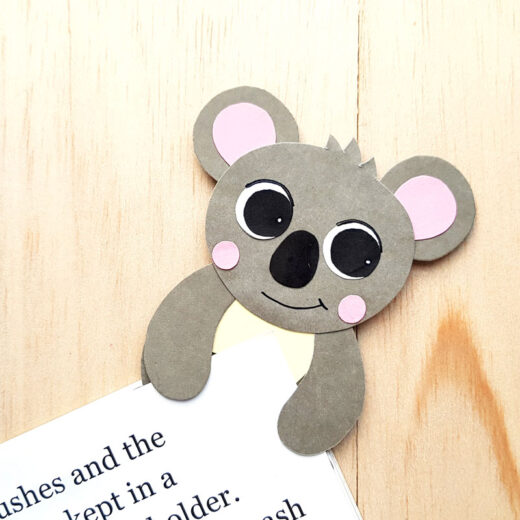 Koala Craft: Make a Koala Hug Bookmark with a free template!