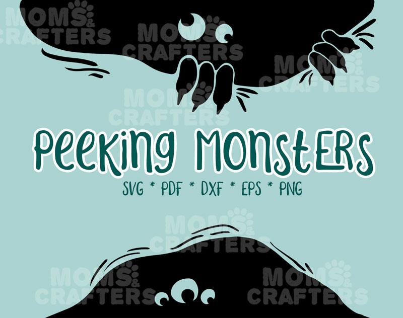 Download Monster Svg Free Peeking Monster Cut File And Project Ideas SVG, PNG, EPS, DXF File