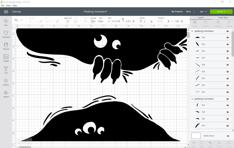 Download Monster Svg Free Peeking Monster Cut File And Project Ideas