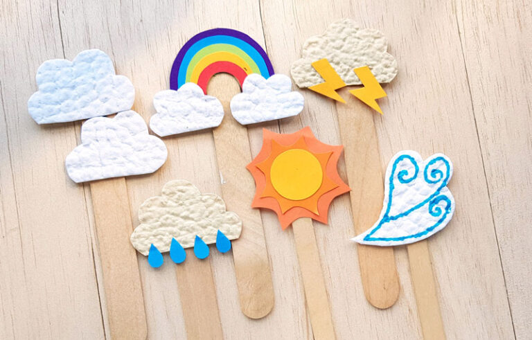 Weather Craft for Kids - Paper Puppets + Free Templates!