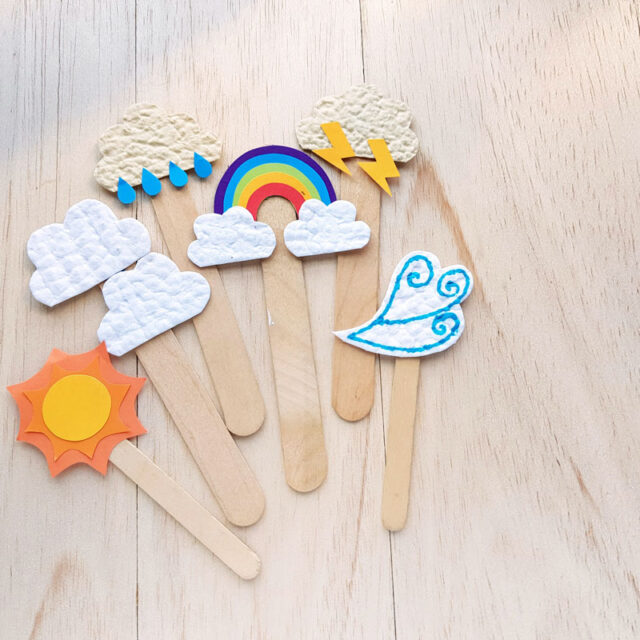 Weather Craft for Kids - Paper Puppets + Free Templates!