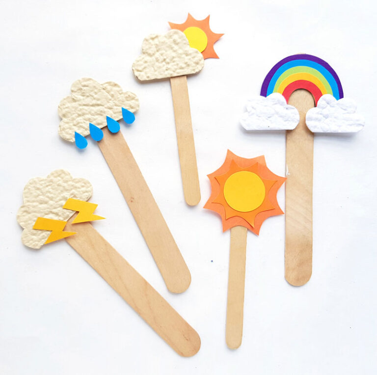 Weather Craft for Kids - Paper Puppets + Free Templates!