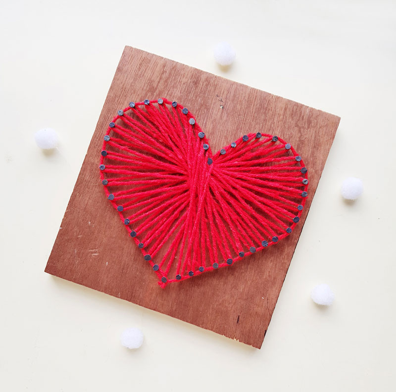 Heart String Art Template An Easy Tutorial for Beginners!