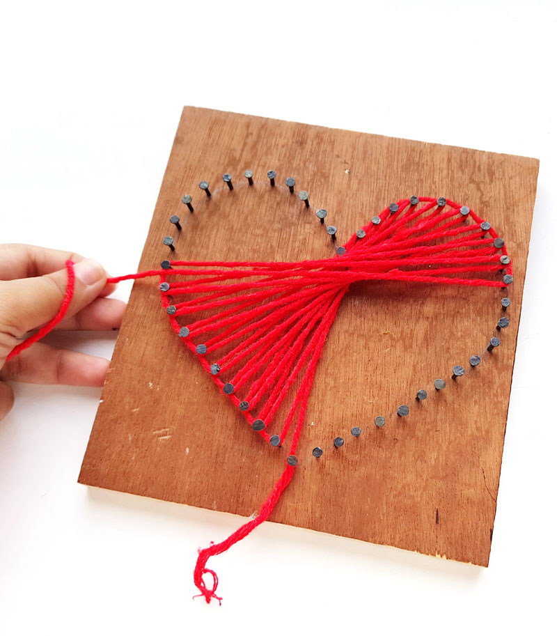 heart string art template an easy tutorial for beginners