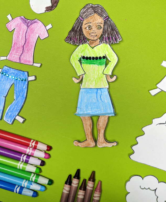 Paper Doll Coloring Pages - Design Your Own Version!