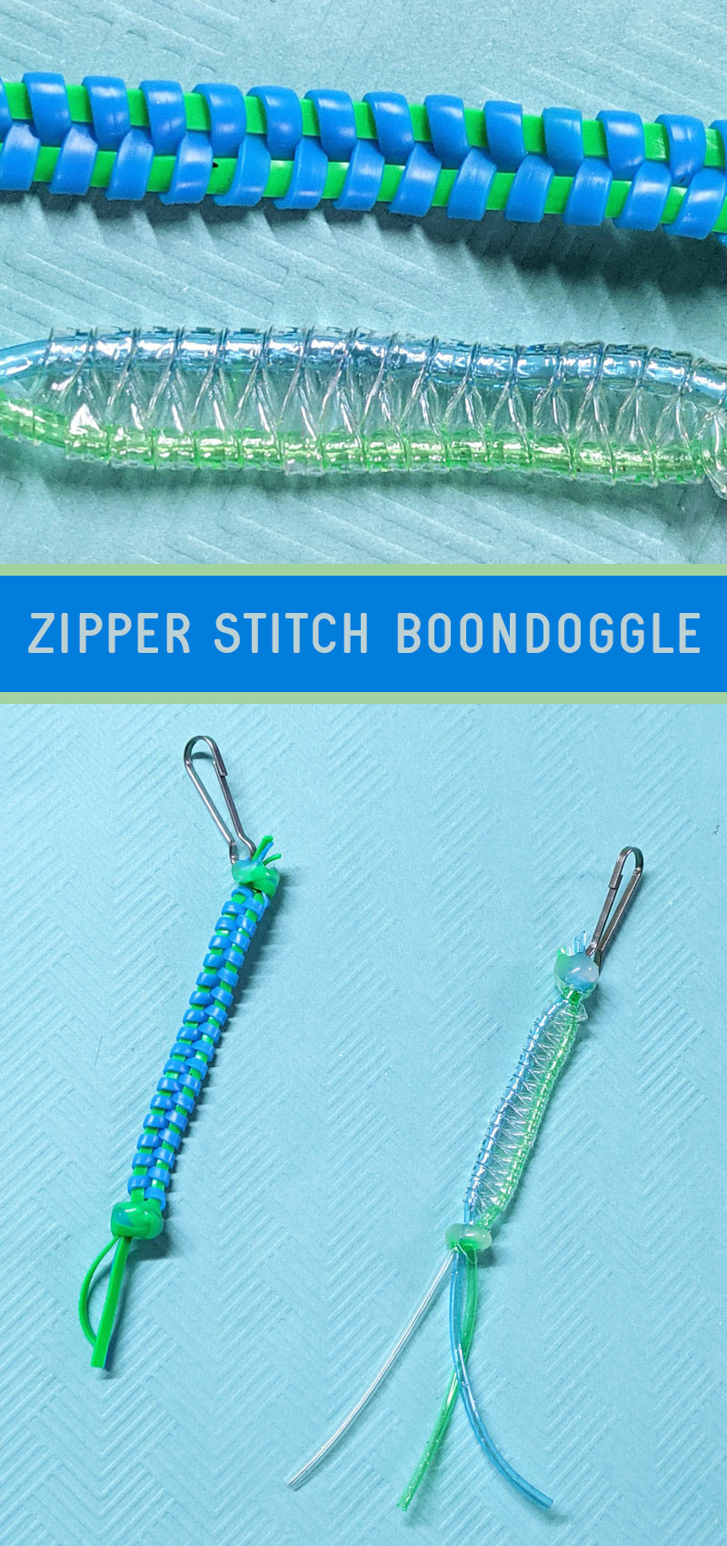 Zipper Stitch Lanyard Boondoggle Tutorial * Moms and Crafters