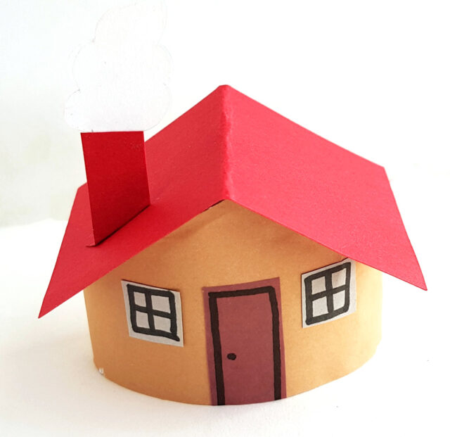 Toilet Paper Roll Houses Easy Craft With A Free Template