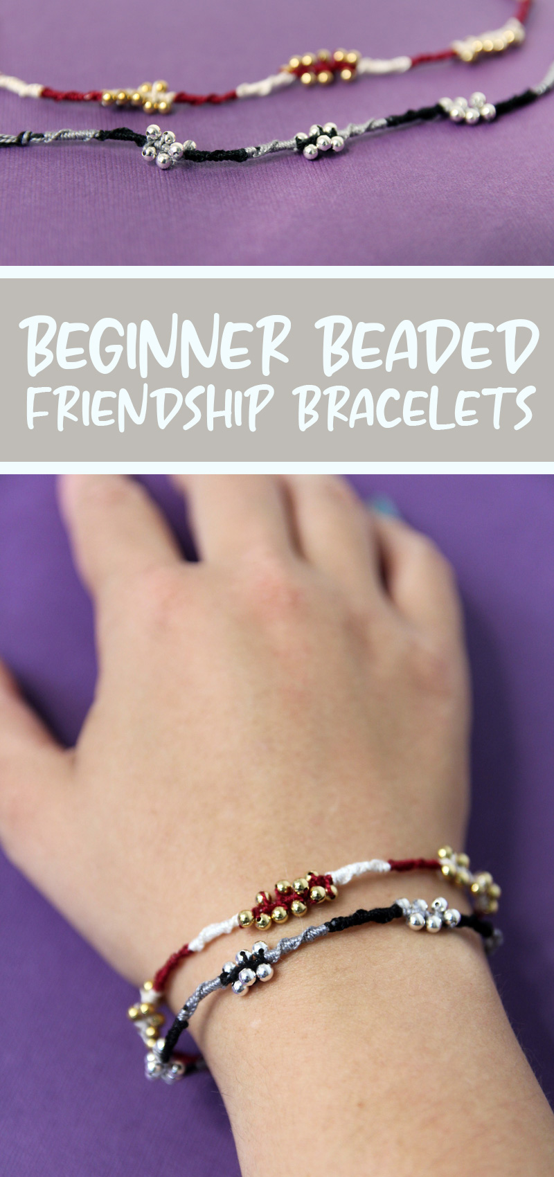 Easy Beaded Friendship Bracelets * Moms and Crafters