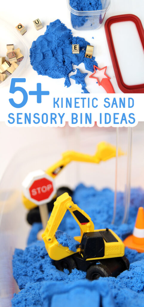 Construction Sensory Bin, Construction Sensory Kit, Kinetic Sand