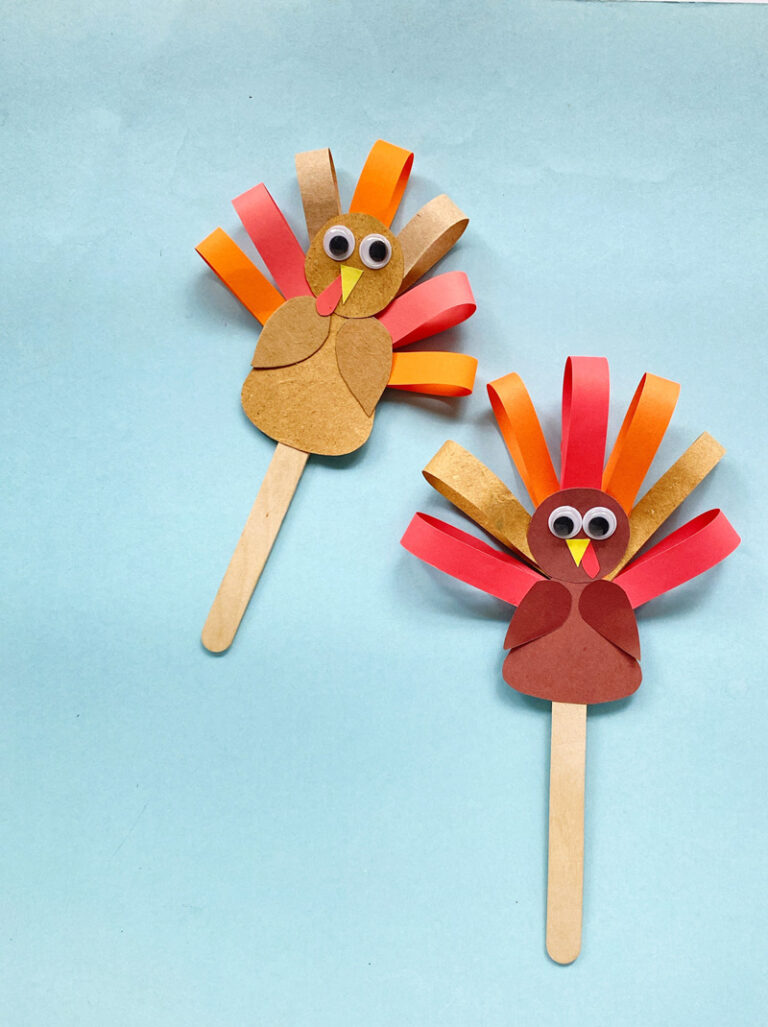 Turkey Puppet Craft Template * Moms and Crafters