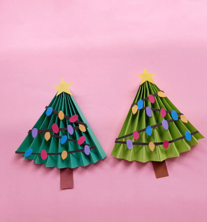 Paper Christmas Tree Craft - Easy Holiday Origami