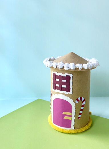 Paper Tube Gingerbread House Craft * Moms and Crafters