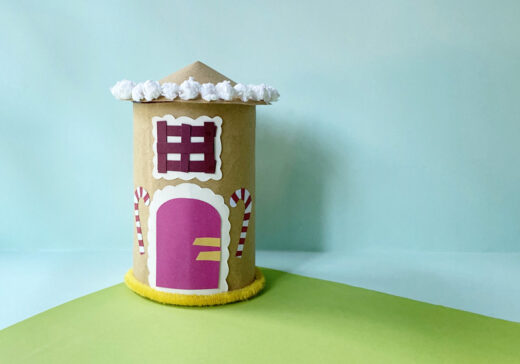 Paper Tube Gingerbread House Craft * Moms and Crafters