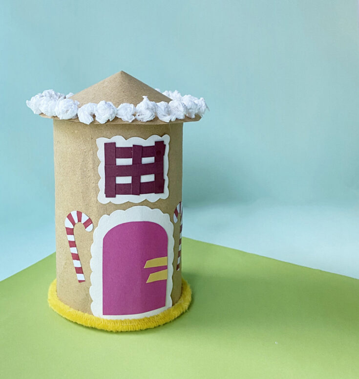 Paper Tube Gingerbread House Craft * Moms and Crafters