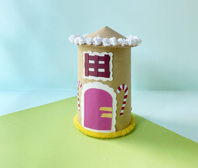 Paper Tube Gingerbread House Craft * Moms and Crafters