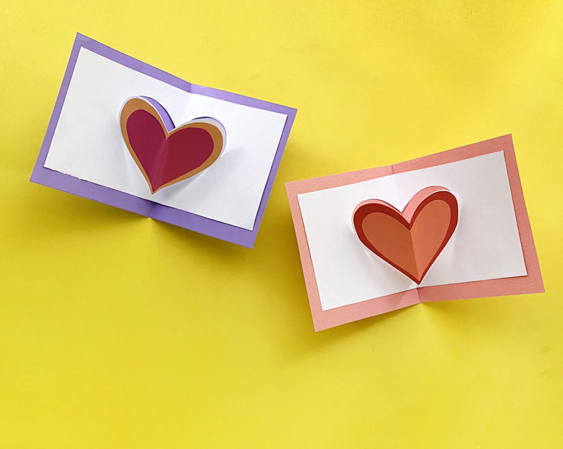 how to make heart pop up cards
