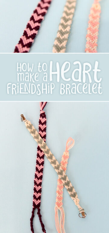 Heart Patterned Friendship Bracelets * Moms and Crafters