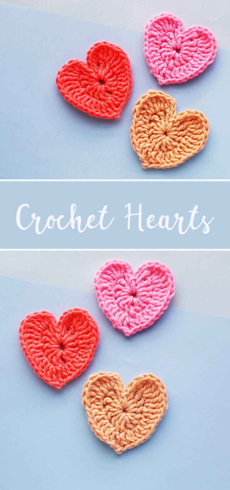 How to Crochet a Small Heart * Moms and Crafters