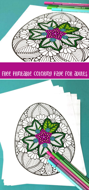 Easter Adult Coloring Pages - Mandala Eggs * Moms and Crafters