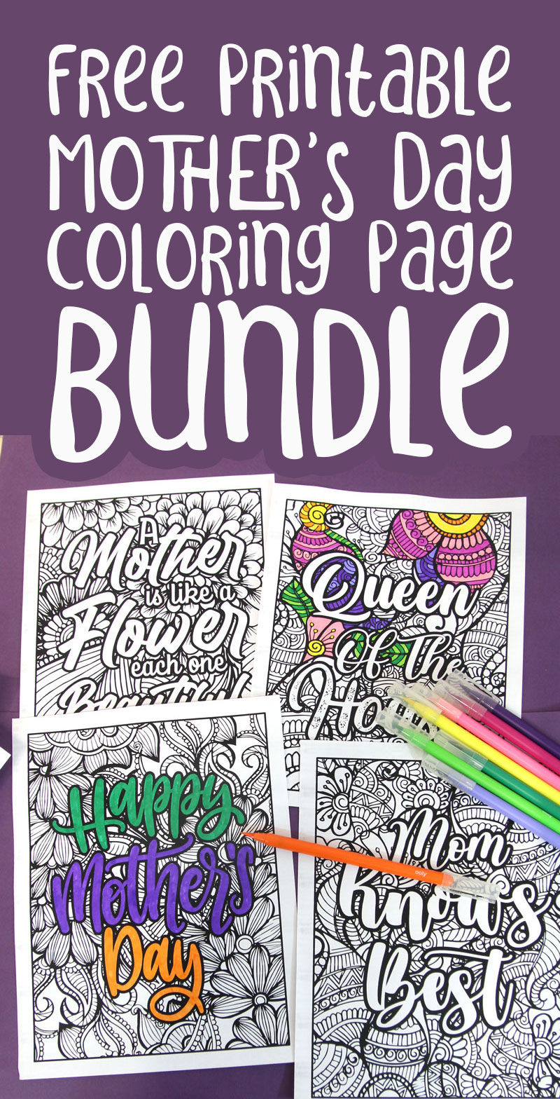 Mother's Day Coloring Pages for Adults * Moms and Crafters