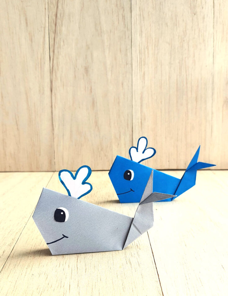 Origami Whale - Easy Instructions for Beginners * Moms and Crafters