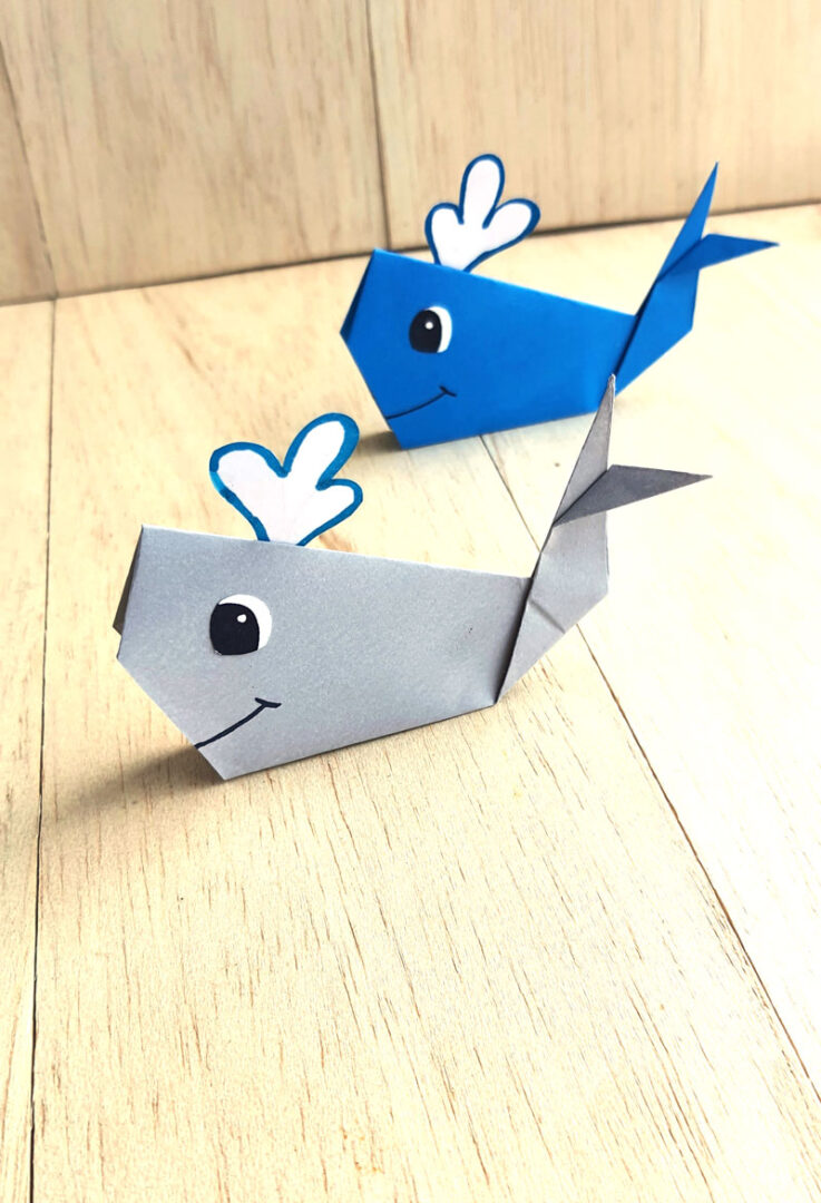 Origami Whale - Easy Instructions for Beginners * Moms and Crafters