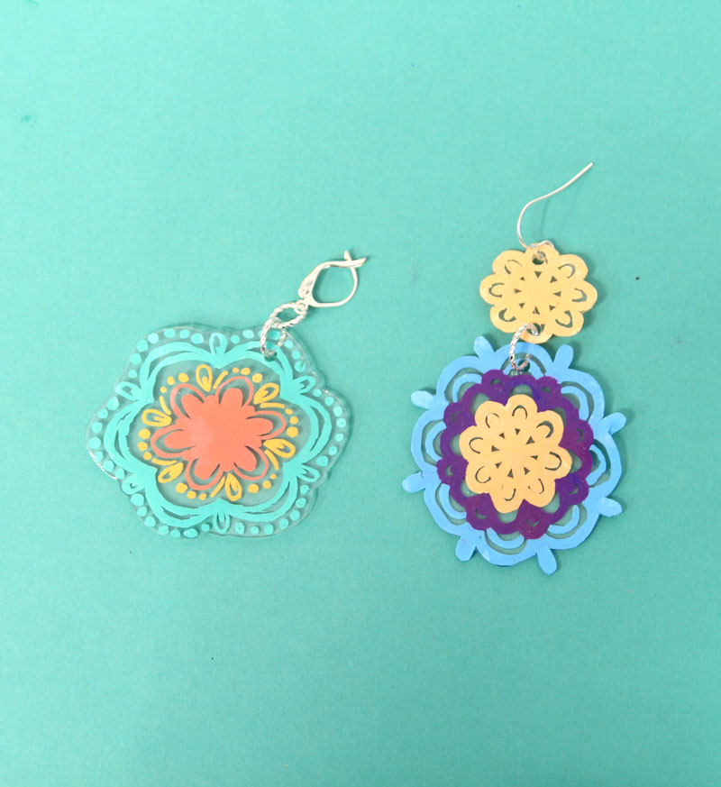 Shrinky Dink Earring Templates Colorful Mandala Illustrations for Shrink  Film Crafts Great for Key Chains and Charms Too 