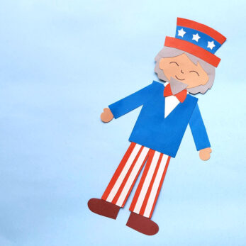 Uncle Sam Craft - Free Paper Puppet Template & SVG