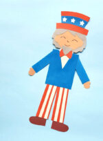 Uncle Sam Craft - Free Paper Puppet Template & SVG