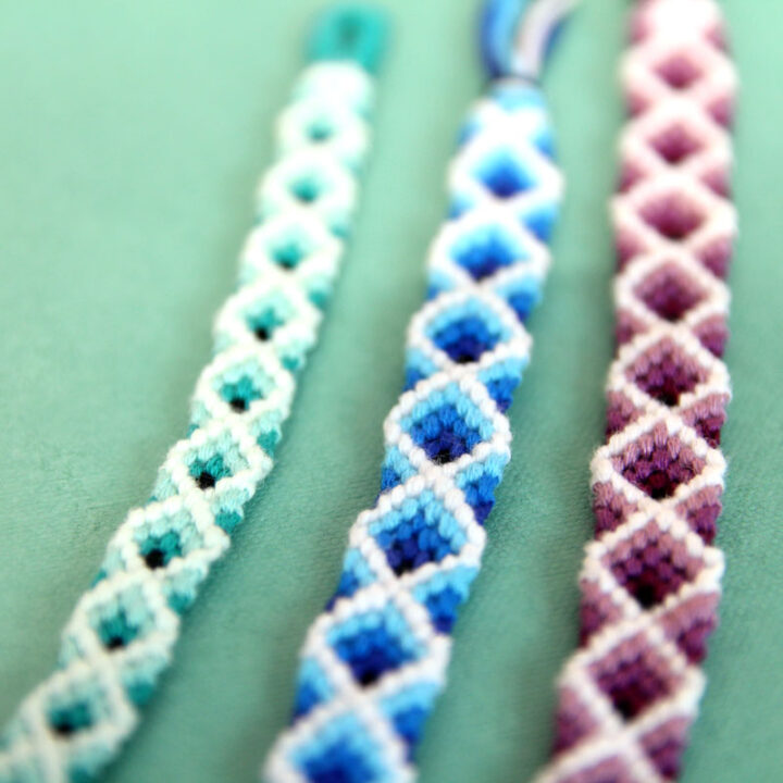 Diamond Friendship Bracelet Pattern With a 3D Effect!