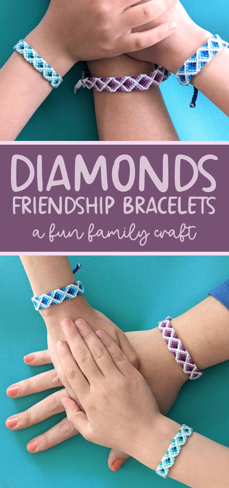 Diamond Friendship Bracelet Pattern - With a 3D Effect!